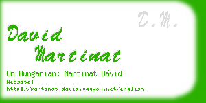 david martinat business card